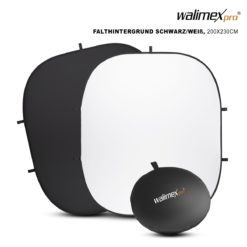 walimex 2in1 Falthintergrund schwarz/weiß 200×230cm