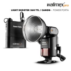 walimex pro Light Shooter 360 TTL für Canon mit Power Porta