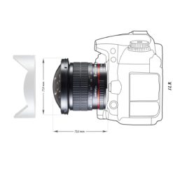 walimex pro 8/3,5 AE Fisheye II APS-C für Nikon F