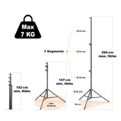Lampenstativ AIR 290 deluxe 107-290cm