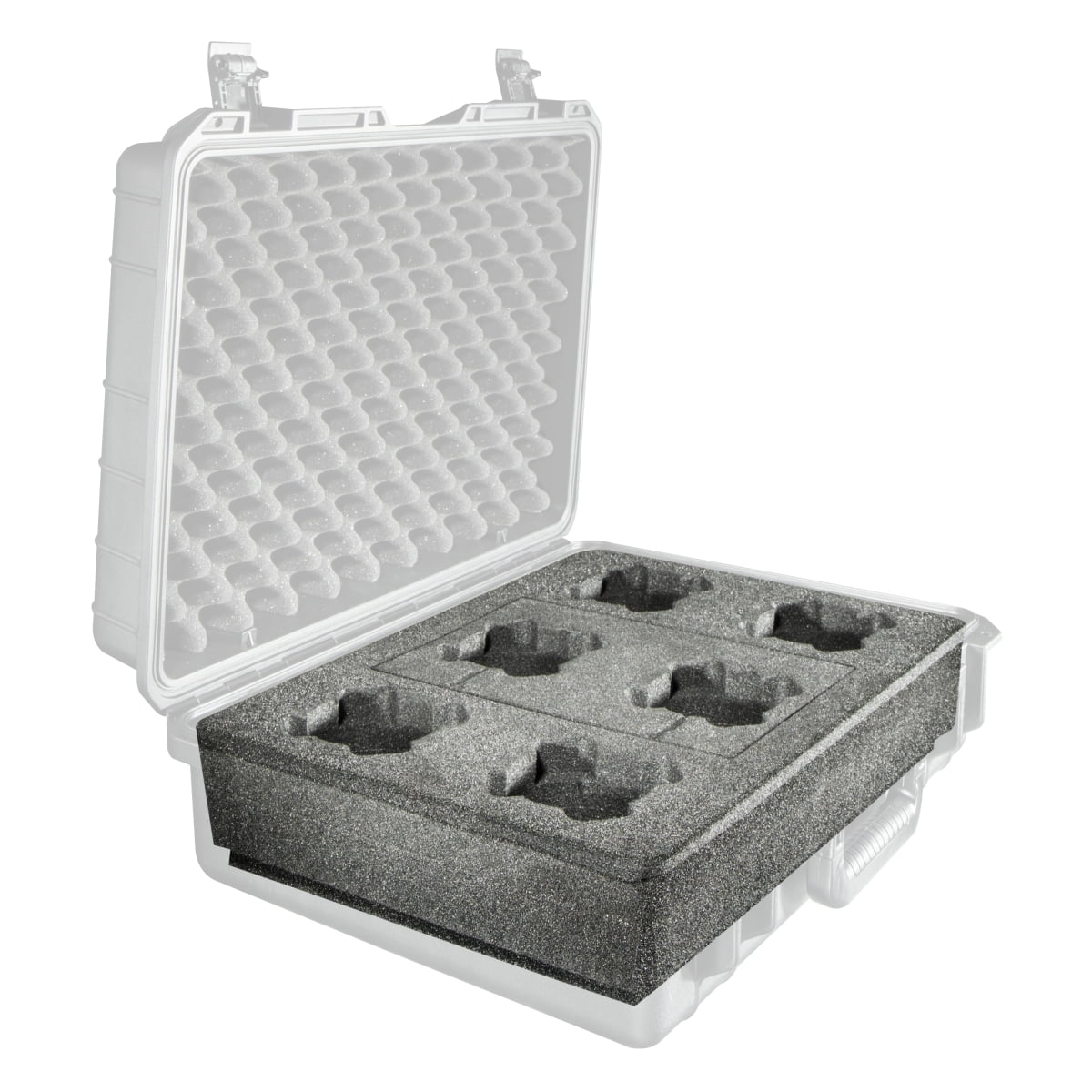 Inlay für 6 Objektive für Outdoor Schutzkoffer L