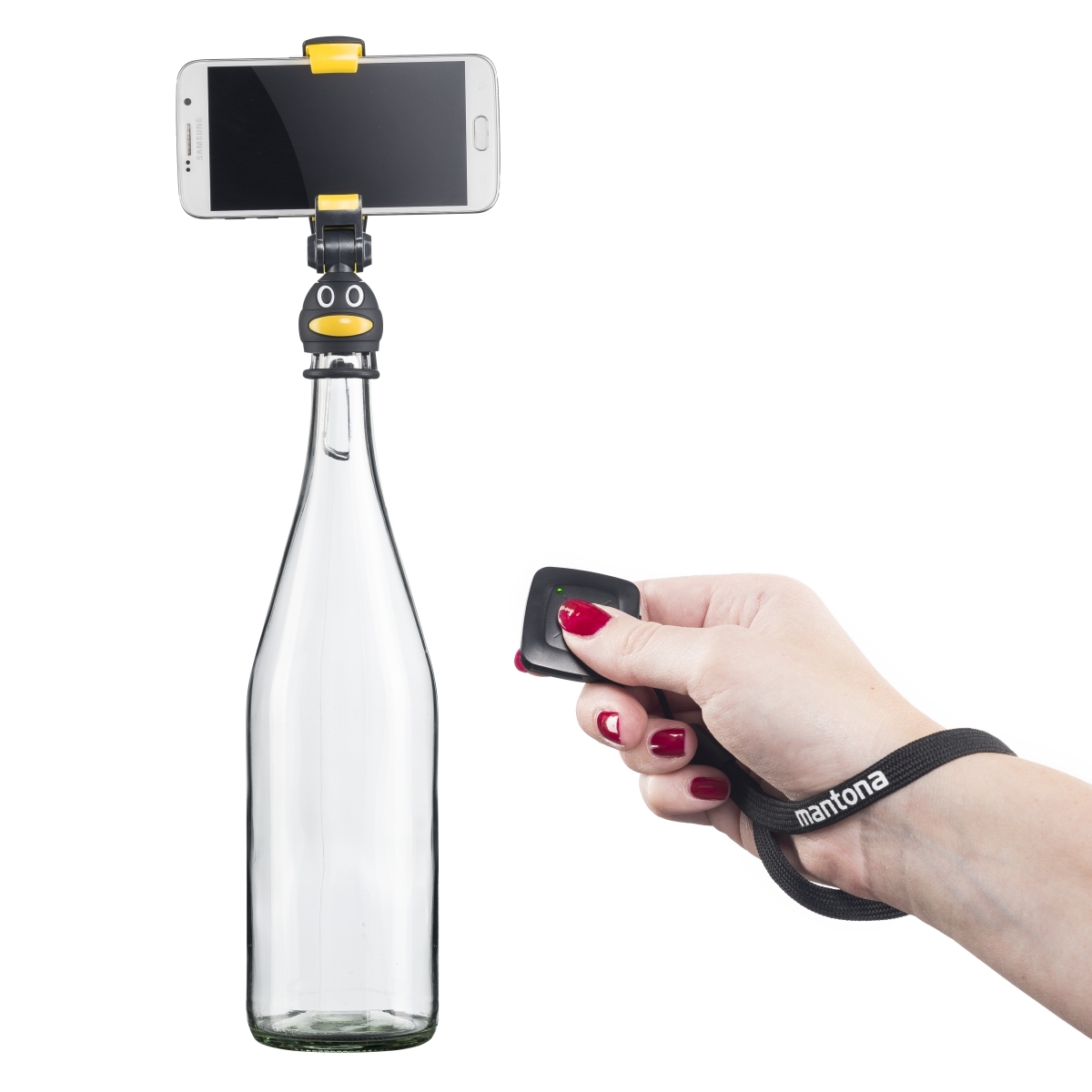 smartphone Bottle Selfie Halter Pinguin