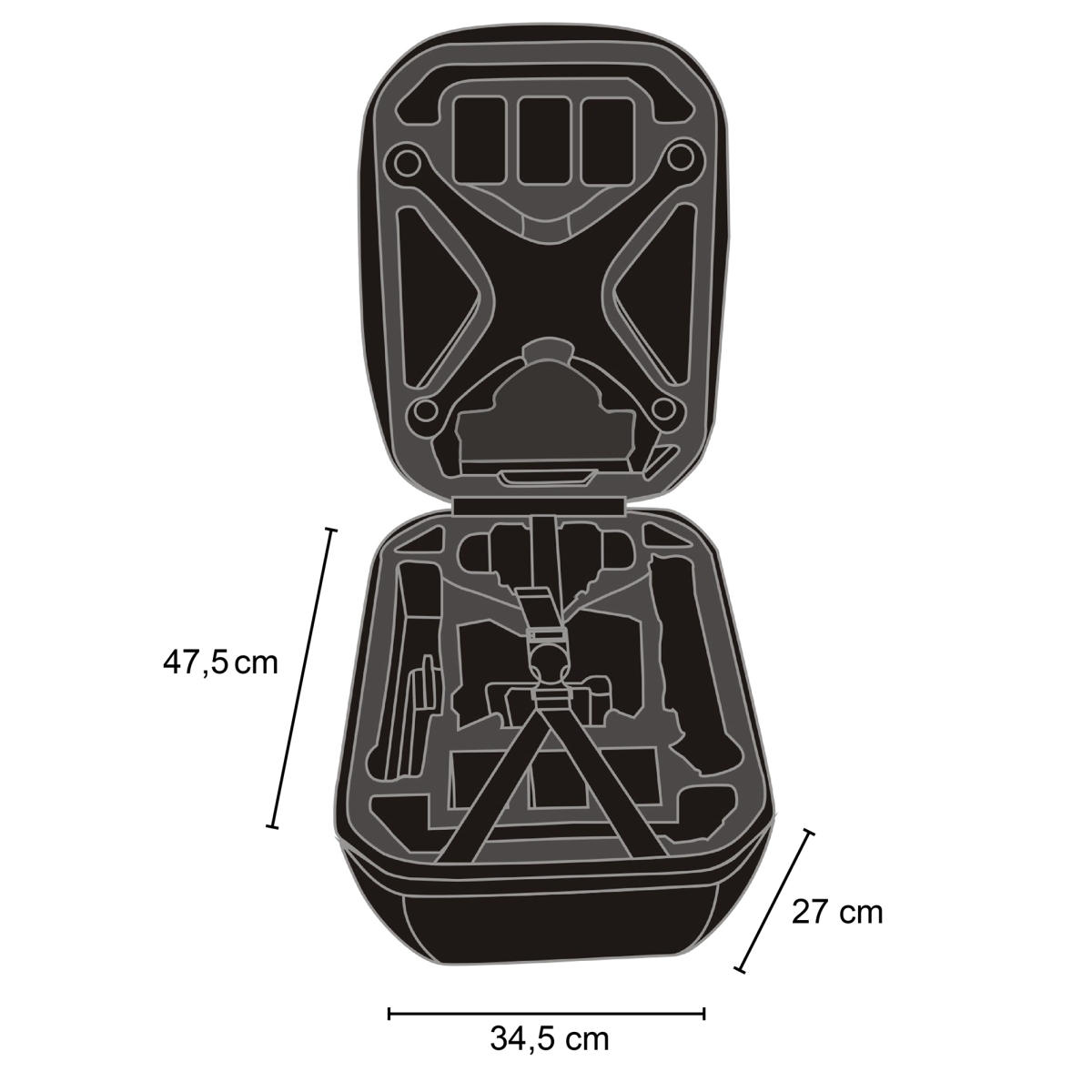 Drohnen-Rucksack P3 für DJI Phantom 3 pro/advanced