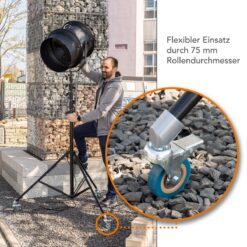 Stativrollen Pro 7525 3er Set, 75mm