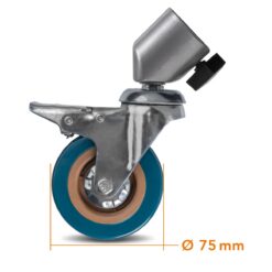 Stativrollen Pro 7525 3er Set, 75mm