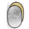 2in1 Faltreflektor gold/silber 80x120cm