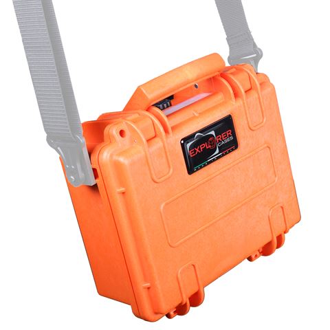 2209 Koffer orange mit Schaumstoff