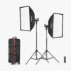 Godox LED SL100D Duo Set 2er Set mit Softboxen, Stative, Tasche