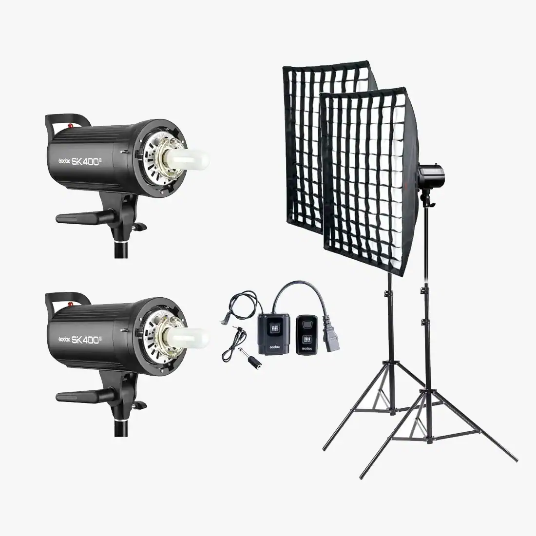 Godox SK400ll Komplett-Set Leuchten, Lampenstative, Lichtformer