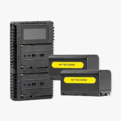 Nitecore NP-F Ladegerät & Akkus 2x 5200mAh