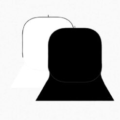 StudioKing Background Board schwarz/weiß 150x400cm, mit Schleppe