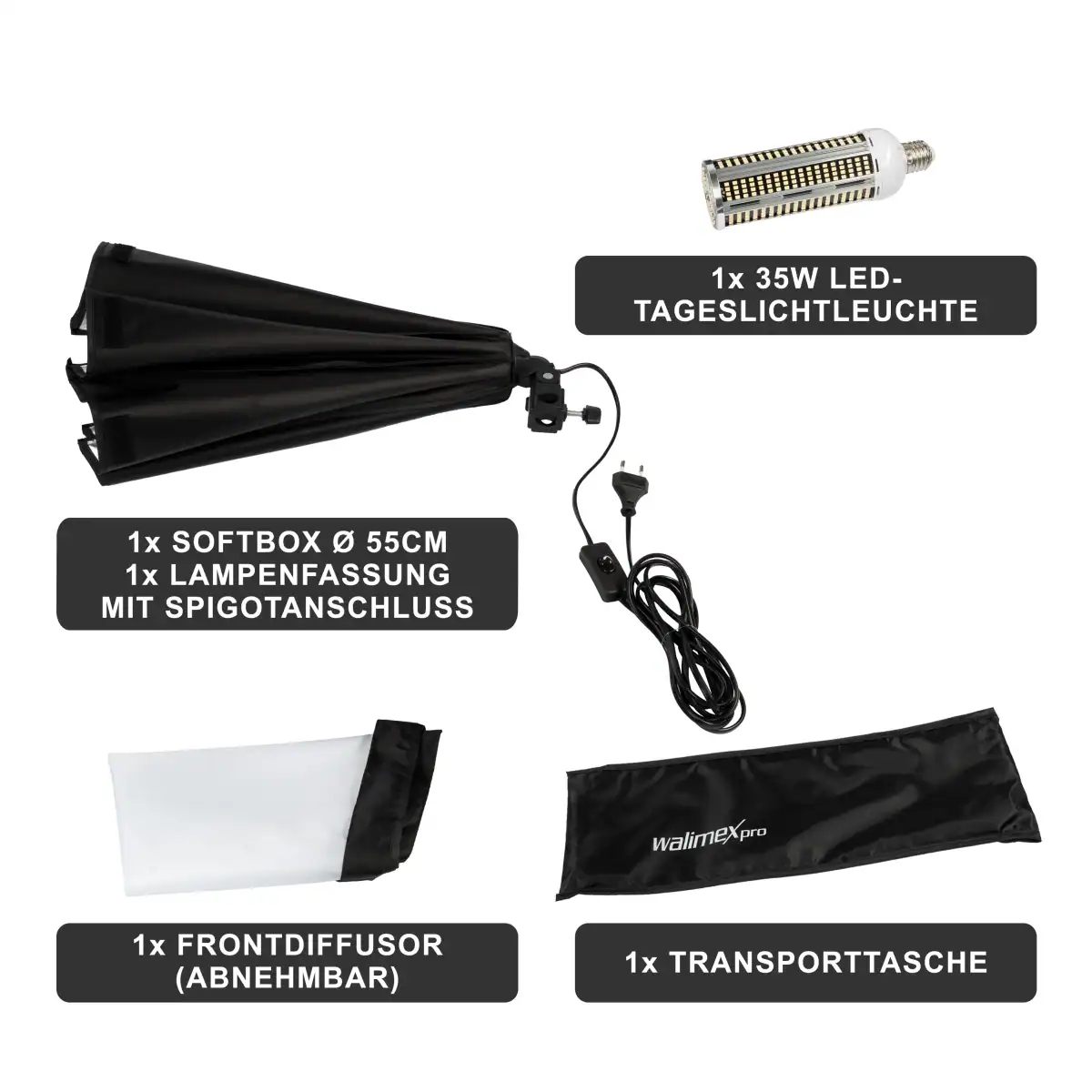 walimex pro LED Octagon ø55cm Daylight 35W